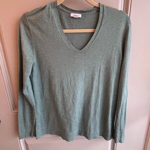 J. Jill Green Silk and cotton light sweater